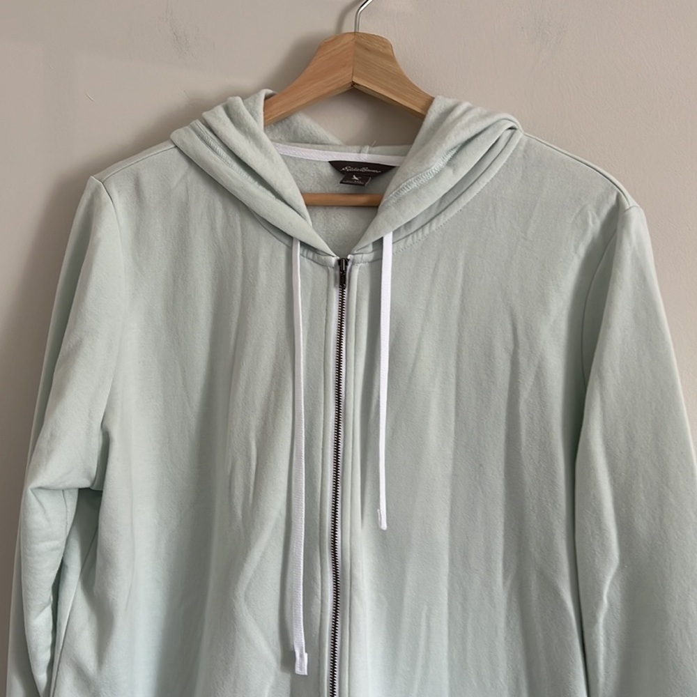 Eddie Bauer Women’s Pastel Seafoam Hoodie Tall - Picture 2 of 4